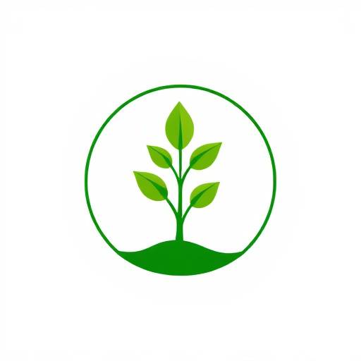 Logotipo de EcoImpulso Consultores, representando un brote verde dentro de un c&iacute;rculo, simbolizando crecimiento sostenible